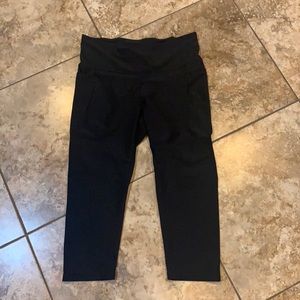 High waisted black workout leggings